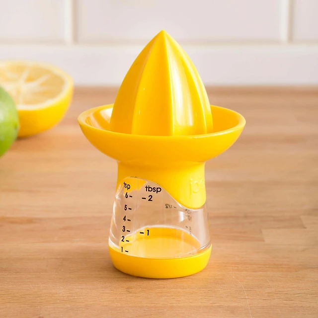 Kitchen Stuff Plus KSP Squeeze Hand-Held Lemon Juicer (Yellow) at