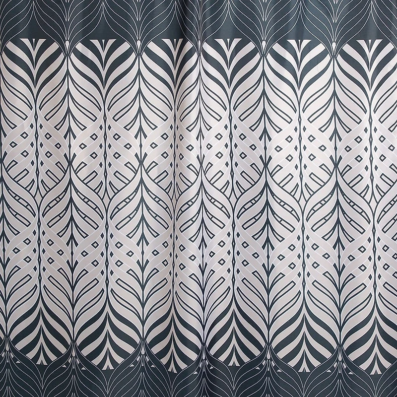 Harman Reinforced Grommet 'Peacock' Shower Curtain (Black)