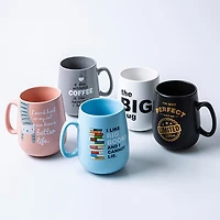 KSP Jumbo Belly 'Big Books' Porcelain Mug 26oz.