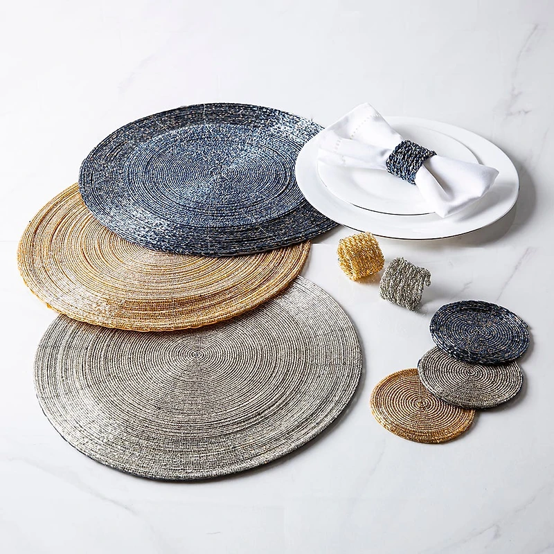 KSP Glitz Beaded Placemat (Silver)