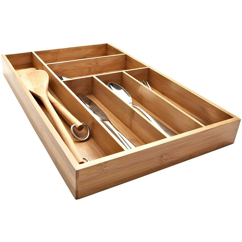 KSP Natura Bamboo Cutlery Tray 6-Slot (Natural) 46 x 30 x 5 cm