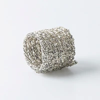 KSP Glitz Beaded Napkin Ring - Silver