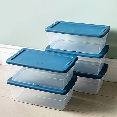 Sterilite Box '5.7l/6qt.' Plastic Storage Bin with Lid