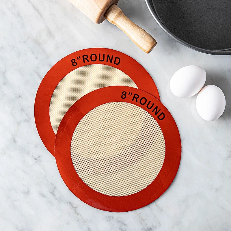 KSP Bakers 'Round' Silicone Baking Sheet - S/2 (Natural/Orange)