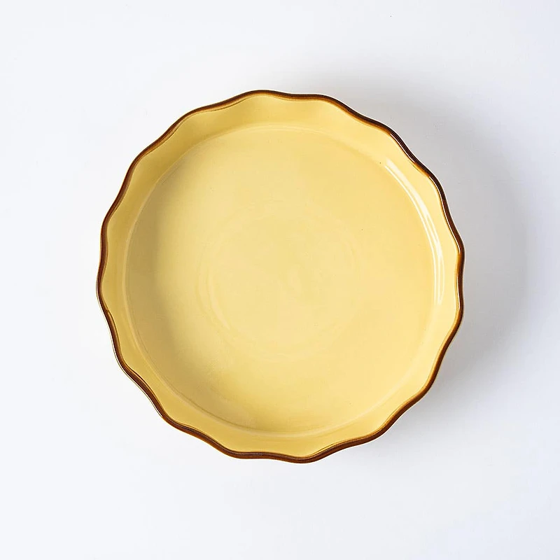 KSP Tuscana Round Fluted Pie Dish (Yellow)