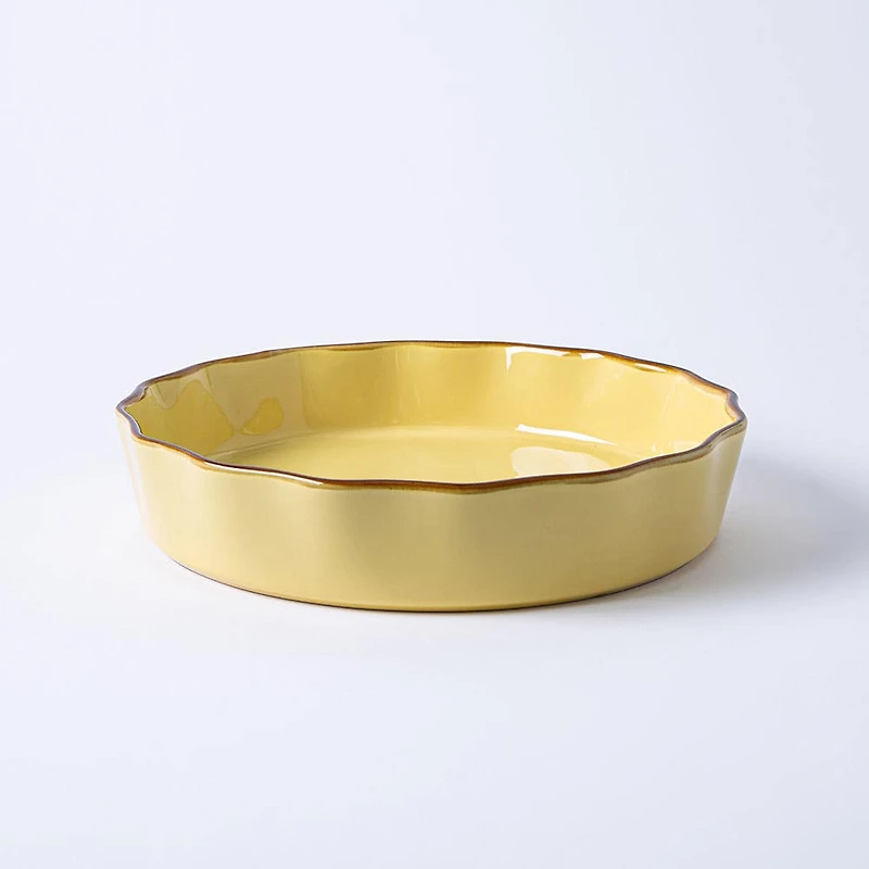KSP Tuscana Round Fluted Pie Dish (Yellow)
