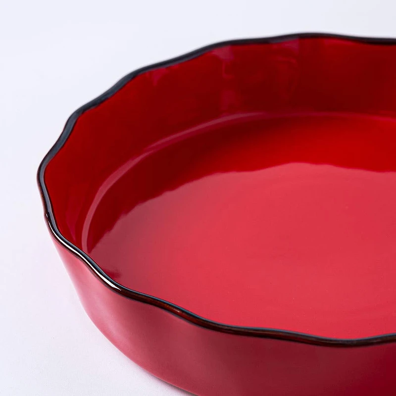KSP Tuscana Round Fluted Pie Dish (Red)
