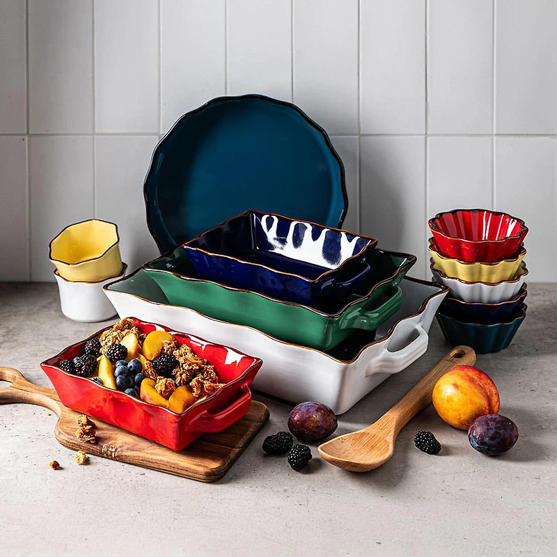 KSP Tuscana Medium Rectangle Fluted Bakeware with Handle