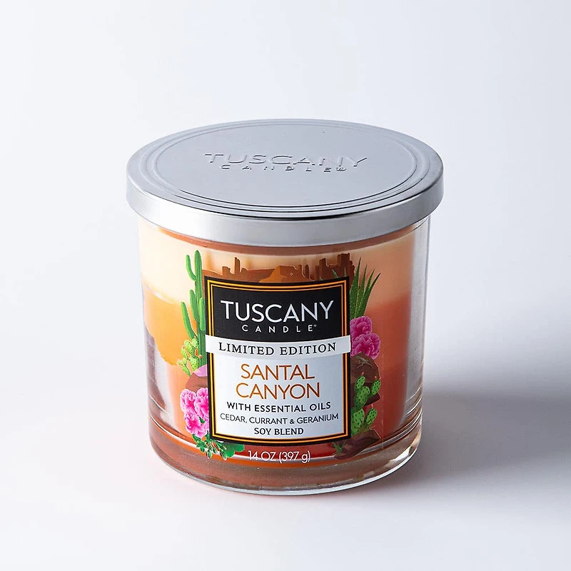 Empire Tuscany 3-Wick 'Santal Canyon' Glass Jar Candle 14oz.