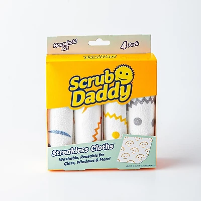 Scrub Daddy Cleaning Reusable Streakless Cloth - Set of 4