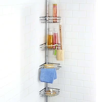 KSP Viva Tension Bathtub 4-Tier Corner Shelf (Grey)