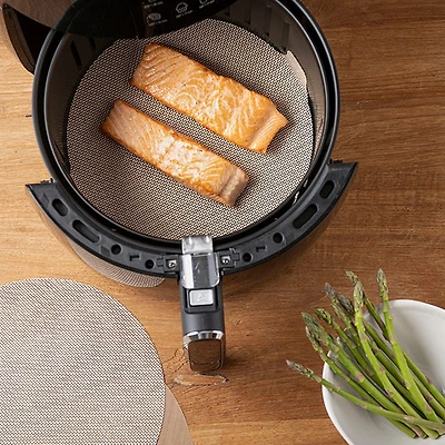 Nostik Reusable Air Fryer Liner Round - S/2 9.25"/10" DIA (Gold)