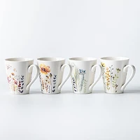 KSP Graphic 'Posey' Mug - Set of 4 (10.5oz.)