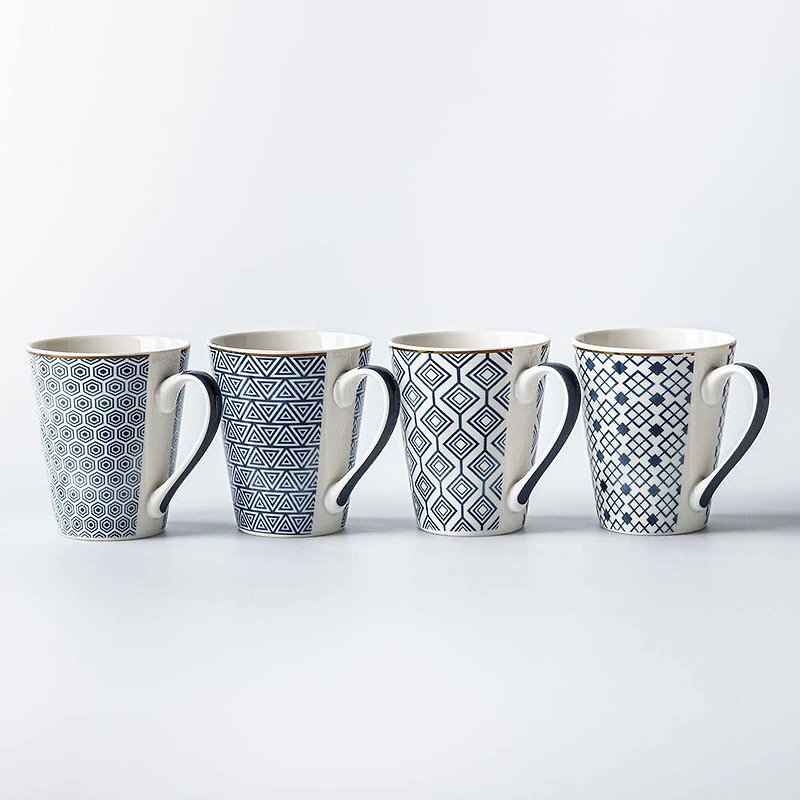 KSP Graphic 'Lattice' Mug - Set of 4 (10.5oz.)