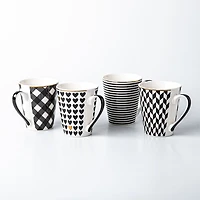 KSP Graphic 'Motif' Mug - Set of 4 (10.5oz.)