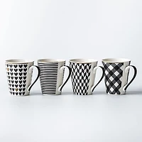 KSP Graphic 'Motif' Mug - Set of 4 (10.5oz.)
