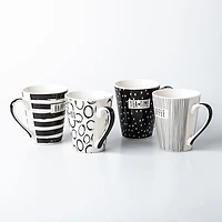 KSP Graphic 'Words' Mug - Set of 4 (10.5oz.)
