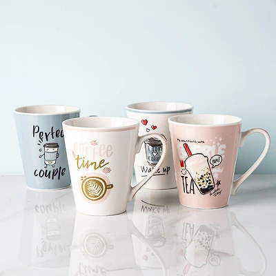 KSP Graphic 'Expression' Mug - Set of 4 (10.5oz.)