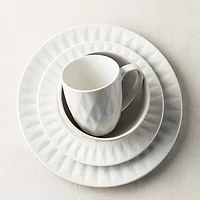KSP Prism Porcelain Dinnerware - Set of 16 (White)
