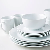 KSP Heirloom Porcelain Dinnerware - Set of 16 (White)