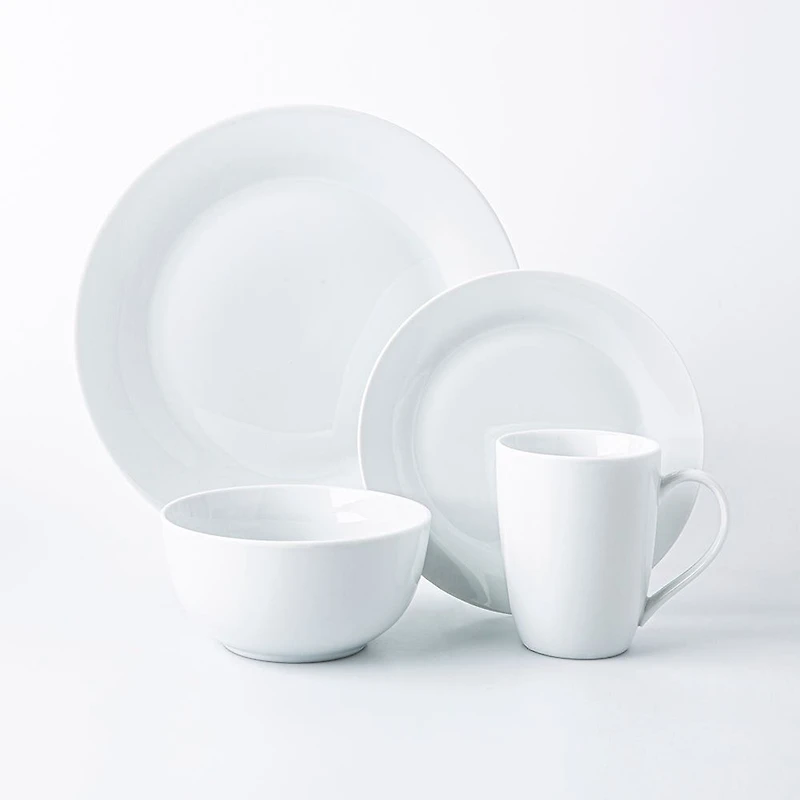 KSP Heirloom Porcelain Dinnerware - Set of 16 (White)