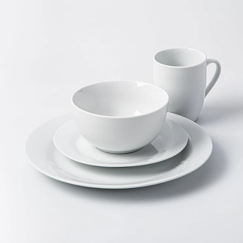 KSP Heirloom Porcelain Dinnerware - Set of 16 (White)