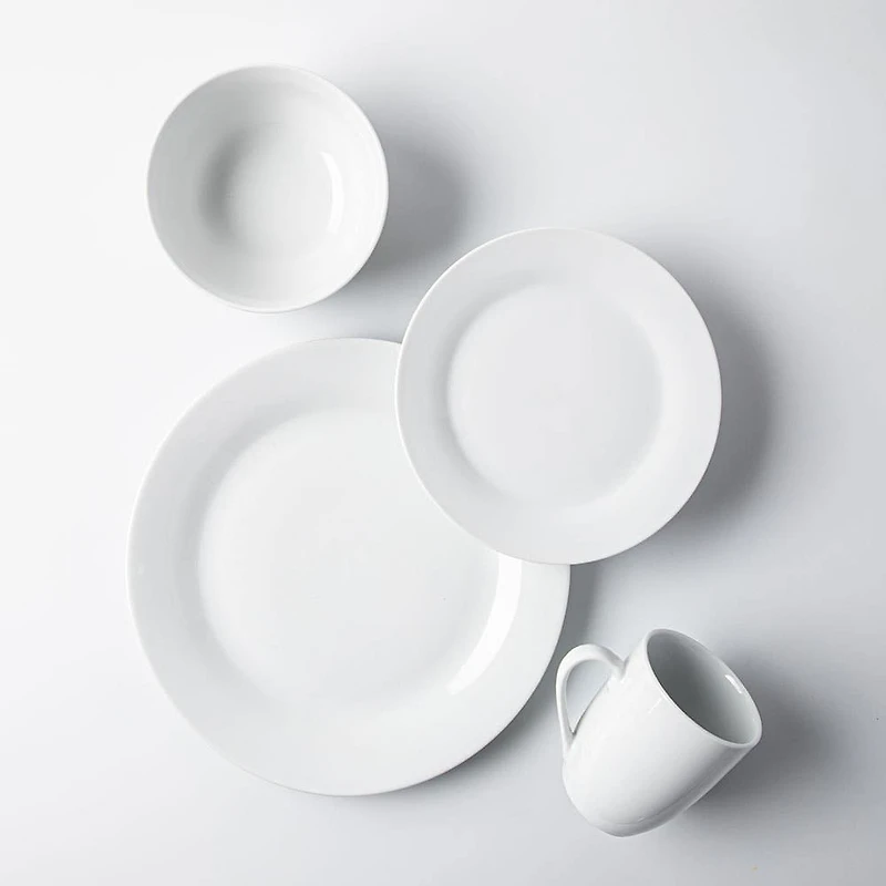KSP Heirloom Porcelain Dinnerware - Set of 16 (White)