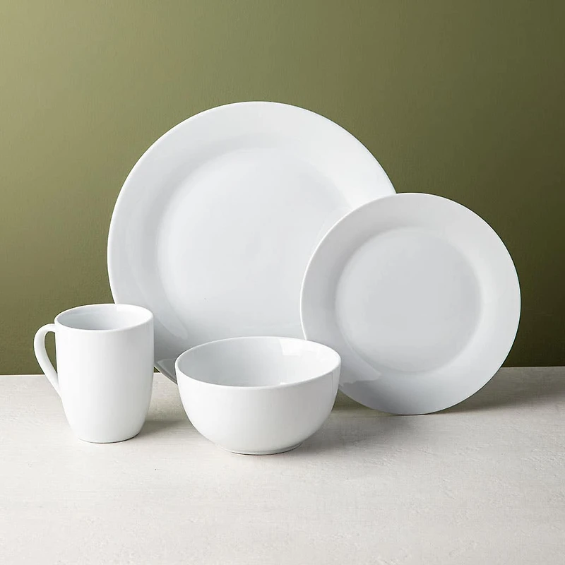 KSP Heirloom Porcelain Dinnerware - Set of 16 (White)