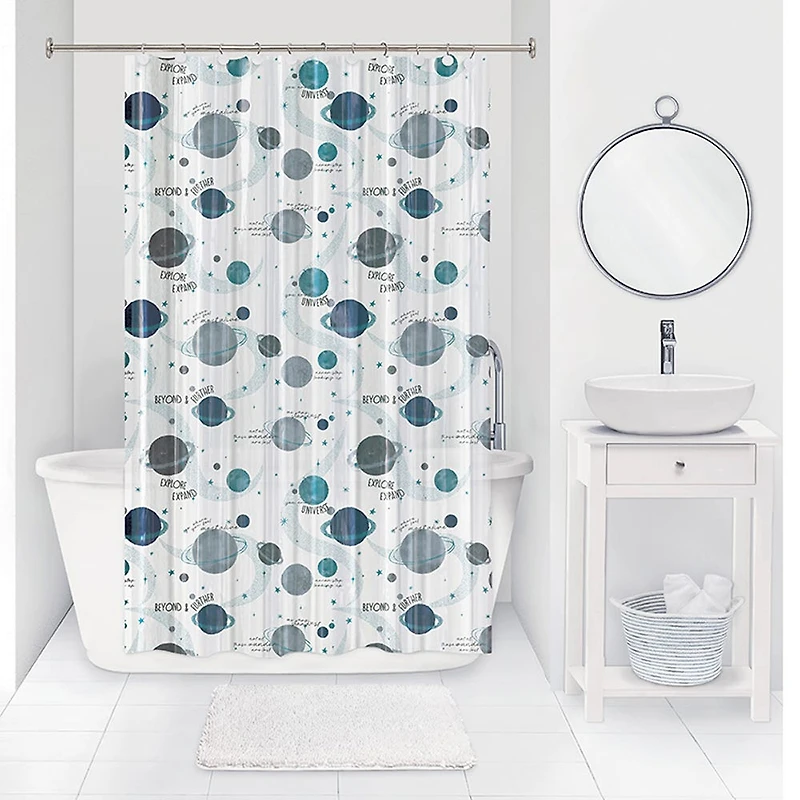 Splash Peva 'Planets' Shower Curtain (Teal)