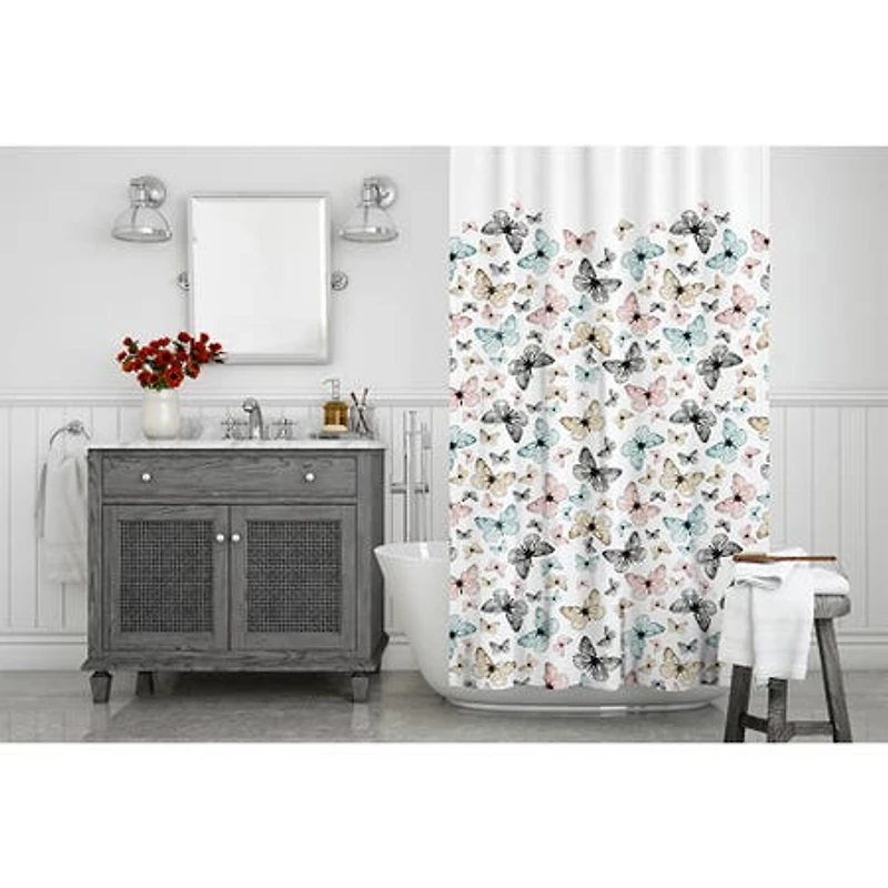 Splash Polyester Fabric 'Fly Away' Shower Curtain
