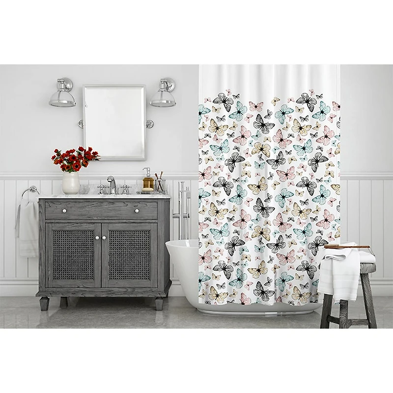 Splash Polyester Fabric 'Fly Away' Shower Curtain