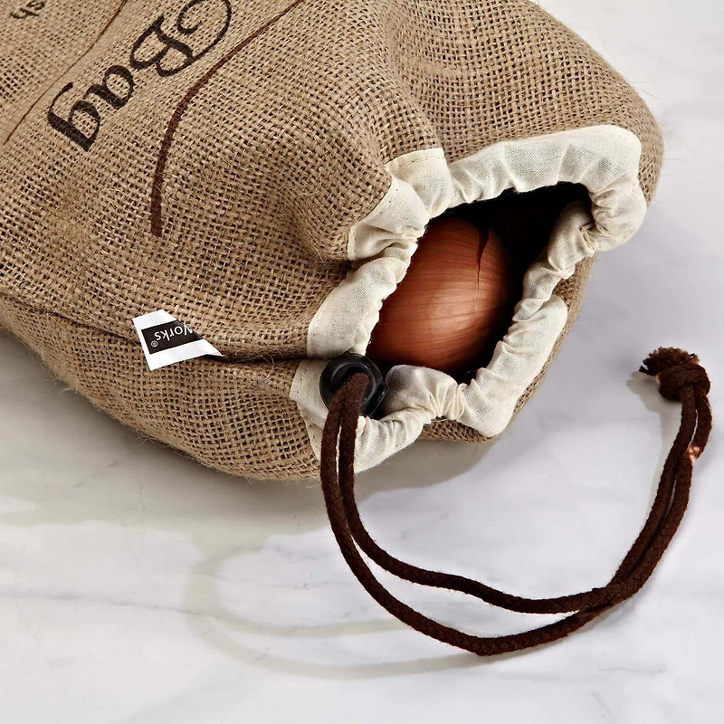 Homeworks Keep Fresh Jute Onion Storage Bag