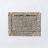 KSP Plush Single Race Track Anti-Skid Cotton Bathmat 17x24" (Lt. Grey)