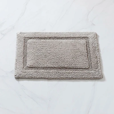 KSP Plush Single Race Track Anti-Skid Cotton Bathmat 17x24" (Lt. Grey)