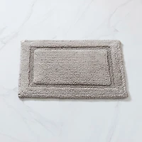 KSP Plush Single Race Track Anti-Skid Cotton Bathmat 17x24" (Lt. Grey)