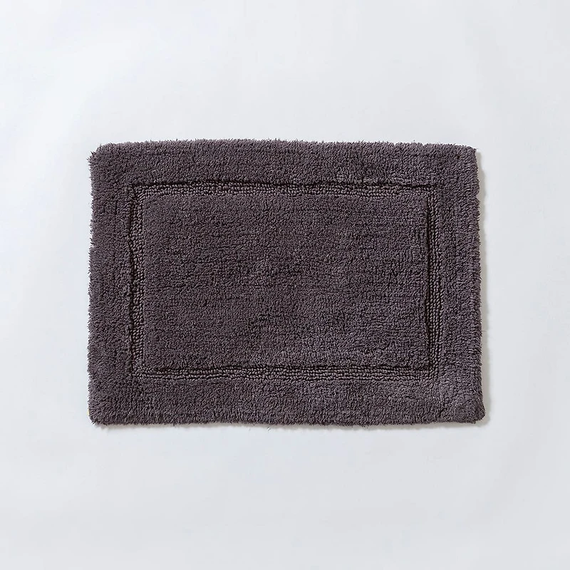 KSP Plush Single Race Track Anti-Skid Cotton Bathmat 17x24" (Dk. Grey)