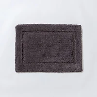 KSP Plush Single Race Track Anti-Skid Cotton Bathmat 17x24" (Dk. Grey)