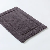 KSP Plush Single Race Track Anti-Skid Cotton Bathmat 17x24" (Dk. Grey)
