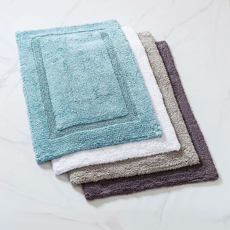 KSP Plush Single Race Track Anti-Skid Cotton Bathmat 17x24" (Dk. Grey)