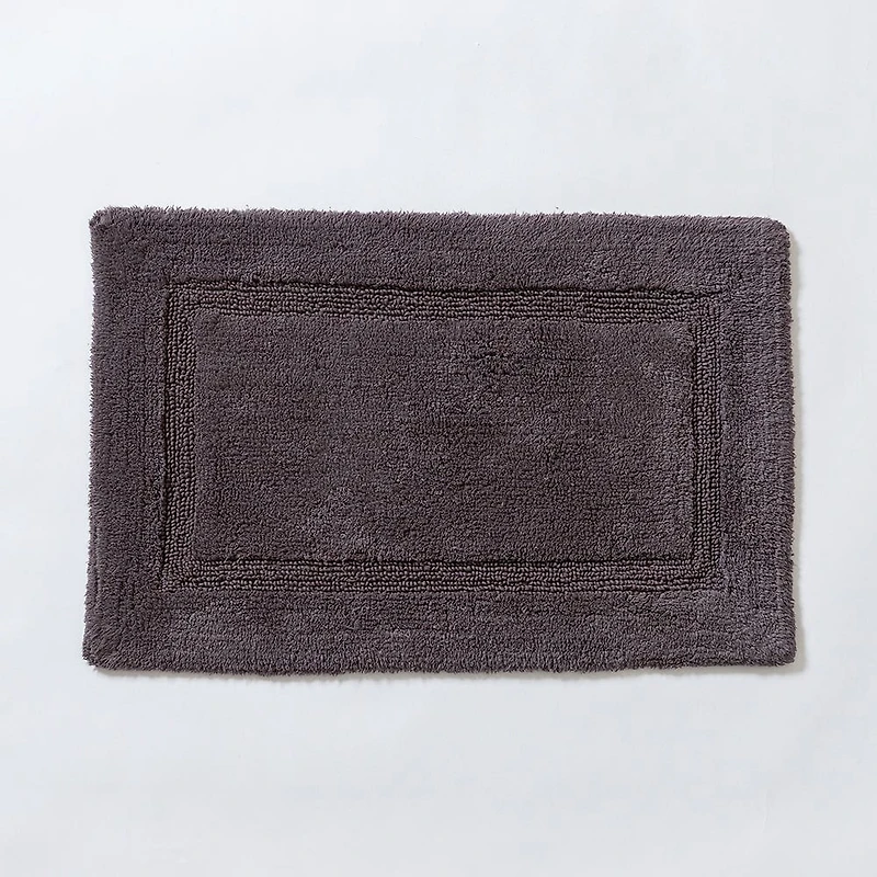 KSP Plush Single Race Track Anti-Skid Cotton Bathmat 20x32" (Dk. Grey)