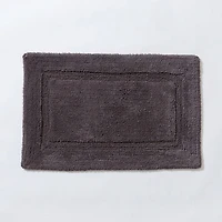 KSP Plush Single Race Track Anti-Skid Cotton Bathmat 20x32" (Dk. Grey)