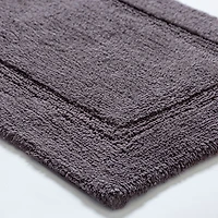 KSP Plush Single Race Track Anti-Skid Cotton Bathmat 20x32" (Dk. Grey)