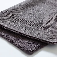 KSP Plush Single Race Track Anti-Skid Cotton Bathmat 20x32" (Dk. Grey)