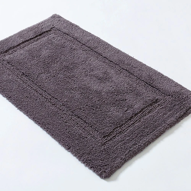 KSP Plush Single Race Track Anti-Skid Cotton Bathmat 20x32" (Dk. Grey)