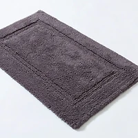 KSP Plush Single Race Track Anti-Skid Cotton Bathmat 20x32" (Dk. Grey)