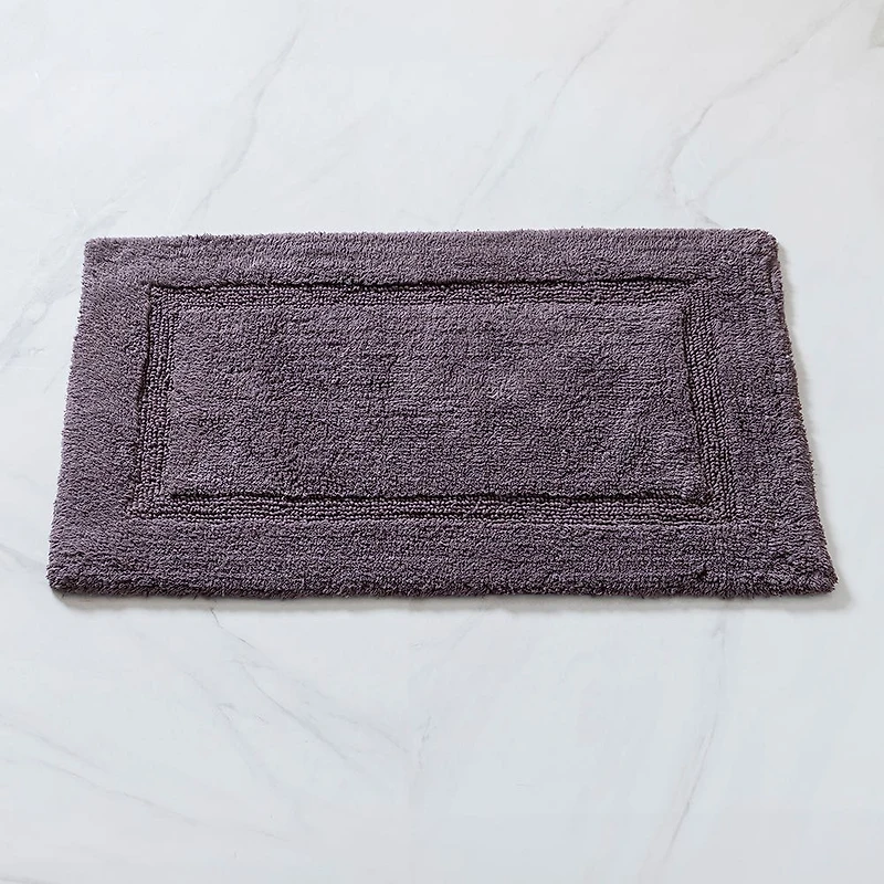 KSP Plush Single Race Track Anti-Skid Cotton Bathmat 20x32" (Dk. Grey)