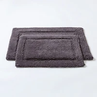 KSP Plush Single Race Track Anti-Skid Cotton Bathmat 20x32" (Dk. Grey)