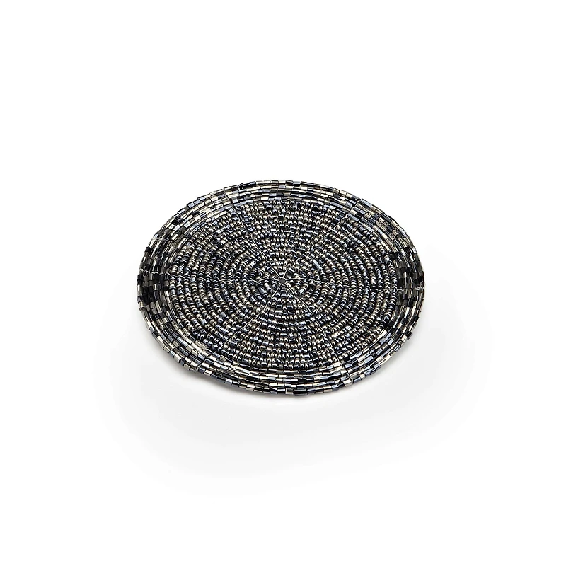 KSP Glitz Beaded Coaster (Pewter)