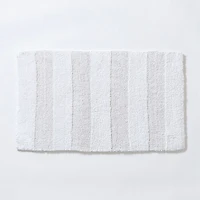 KSP Plush Thick Stripe Cotton Reversible Bathmat 20x32