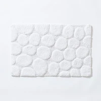 KSP Plush Pebble Anti-Skid Cotton Bathmat 20x32" (White)